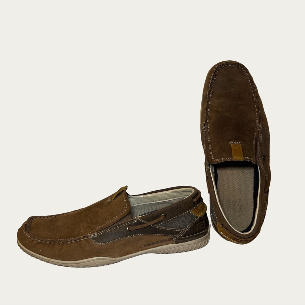 Skechers Men’s Brown Suede Slip-On‎ Loafers Size 10.5